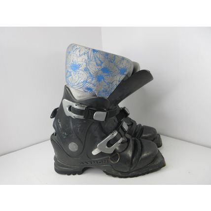 Garmont Veloce 3 Pin 75 MM Telemark Ski Boots Black Hard Shell Sz 25-26.5 Mondo
