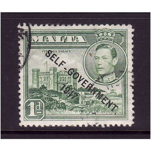 MALTA 1948 SG 236 1d GREEN SELF GOVERNMENT FINE USED #2