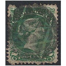 Canada 1868 SG57 2c Deep Green Filler .. .