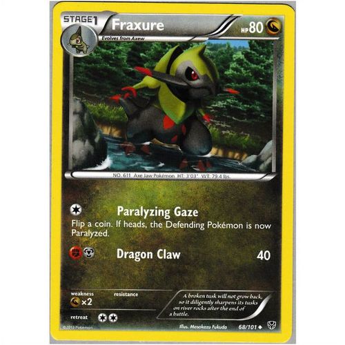 Pokemon Black & White Plasma Blast - #68/101 - Fraxure