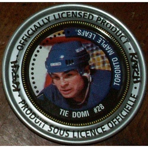 Katch NHL Medallion #140 Tie Domi #28 Toronto Maple Leafs 2-3/8 Inches Diameter