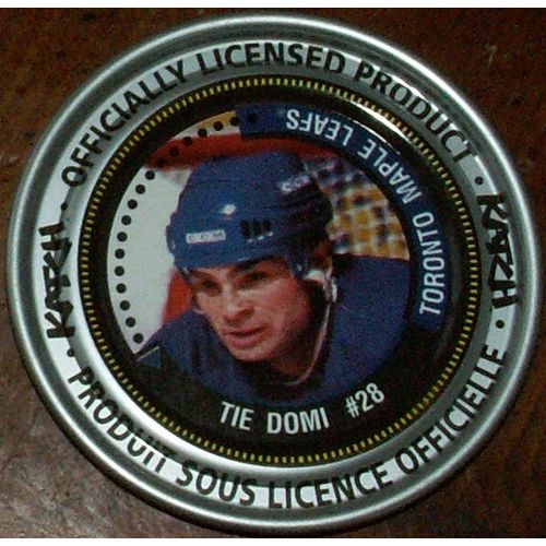 Katch NHL Medallion #140 Tie Domi #28 Toronto Maple Leafs 2-3/8 Inches Diameter