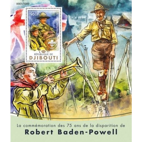 DJIBOUTI 2016 SHEET MNH SCOUTS BADEN POWELL 2