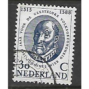 NETHERLANDS 1960 WORLD MENTAL HEALTH YEAR 30c BLUE J WIER SG899 FINE USED