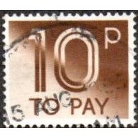 1982 Postage Due 10p Value, Sepia. Fine Used