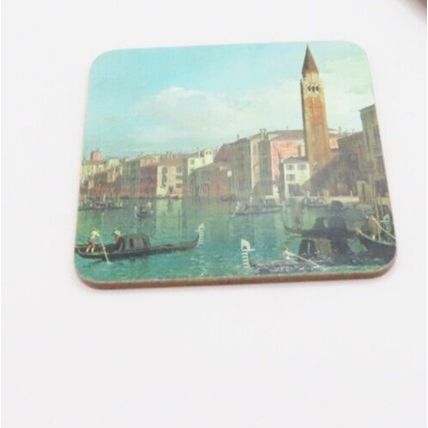 Canaletto Coasters Cork Laminated 10.5 CM Gift Artist Home Decor Kitchen