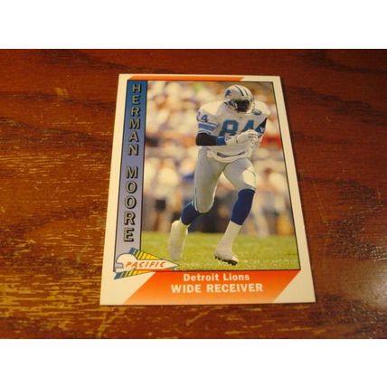 1991 Pacific, 7-Rc Cards, HERMAN MOORE Rc, Lions #580