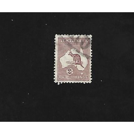 AUSTRALIA STAMP - TWO SHILLING- KANGAROO. #AUS/30.