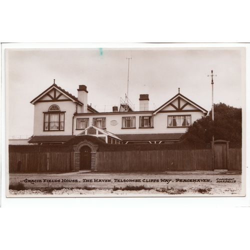 Gracie Fields House The Haven Telscombe Cliffs Bay Peacehaven Sussex RP Postcard