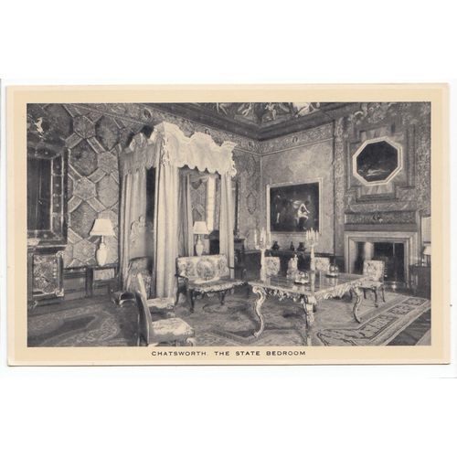 The State Bedroom Chatsworth House Derbyshire Postcard CH9