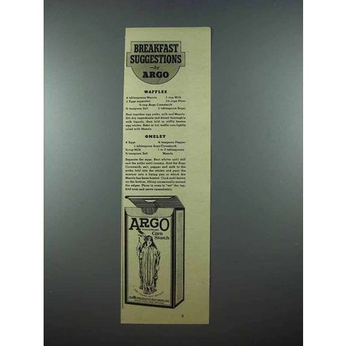 1940 Argo Corn Starch Ad - Breakfast Suggestions