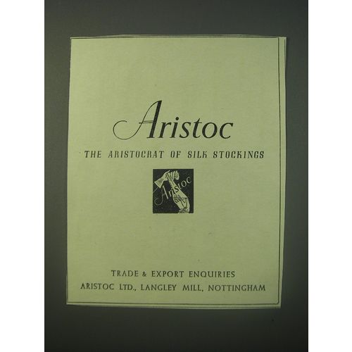 1940 Aristoc Silk Stockings Ad - The Aristocrat of Silk Stockings