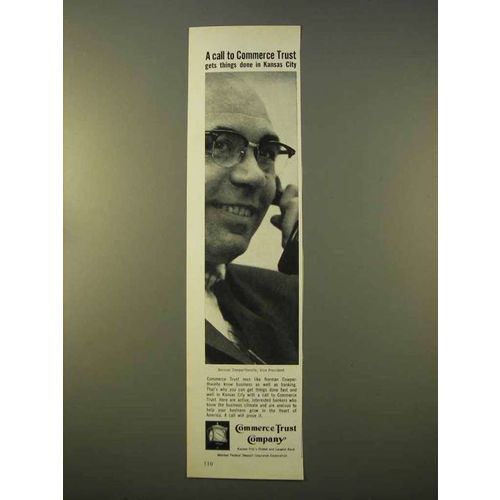 1963 Commerce Trust Company Ad - A Call To