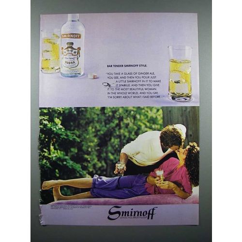1980 Smirnoff Vodka Ad - Bar Tender Smirnoff Style