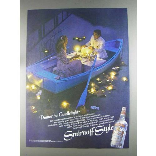 1980 Smirnoff Vodka Ad - Dinner by Candlelight