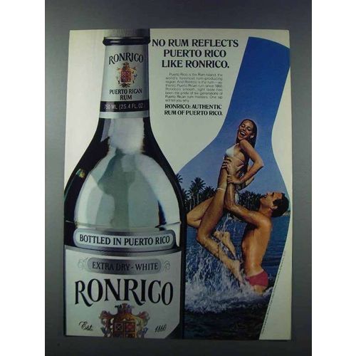 1981 Ronrico Rum Ad - Reflects Puerto Rico
