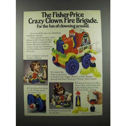 1983 Fisher-Price Crazy Clown Fire Brigade Ad
