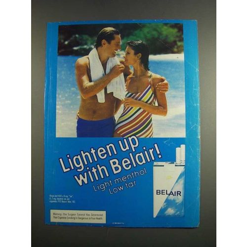 1984 Belair Cigarettes Ad - Lighten Up