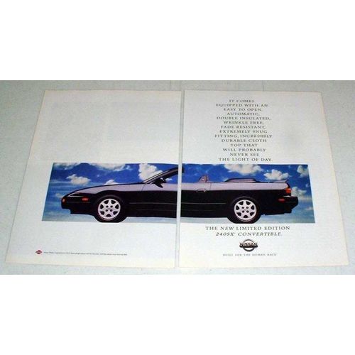 1992 Nissan 240SX Convertible Car Ad - Limited Edition