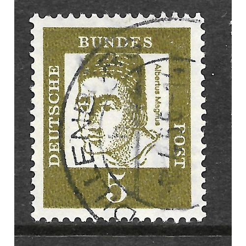 GERMANY BERLIN 1961 SG B194 5pf OLIVE MAGNUS FAMOUS GERMAN FINE USED#