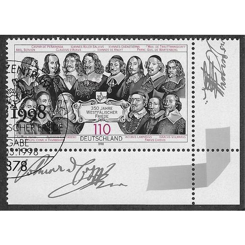 GER 1998 110pf '350TH ANN OF PEACE OF WESTPHALIA (CORNER' FINE USED (EBID53-881)