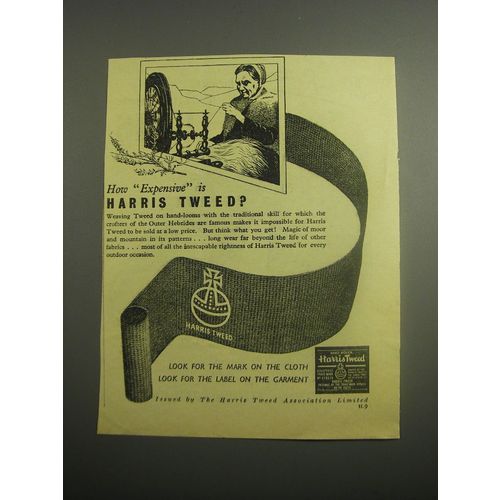 1948 Harris Tweed Fashion Ad - How expensive is Harris Tweed?