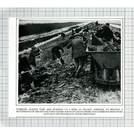 Welney Norfolk Dyke Building Floods - Cutting