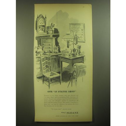 1945 W&J Sloane 13 States Shop Advertisement