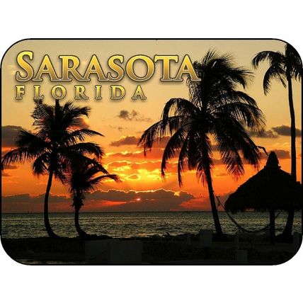 Sarasota Florida Beach Scene Fridge Magnet