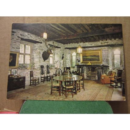 DINING ROOM, GWYDIR CASTLE, LLANRWST, WALES unused postcard J Arthur Dixon =
