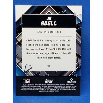 2022 Topps Fire #53 Jo Adell
