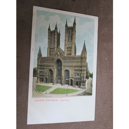 Early Peacock Postcard - Lincoln Cathedral, West Front
