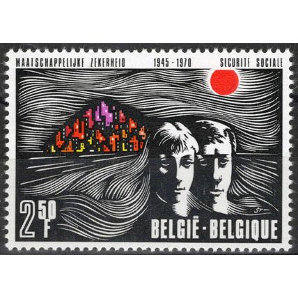 ZAYIX Belgium 793 MNH Man Woman & City Social Security System 071823S134M