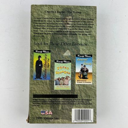Charlie Chaplin The Tramp Comedy Classics VHS Video Tape Silent Film
