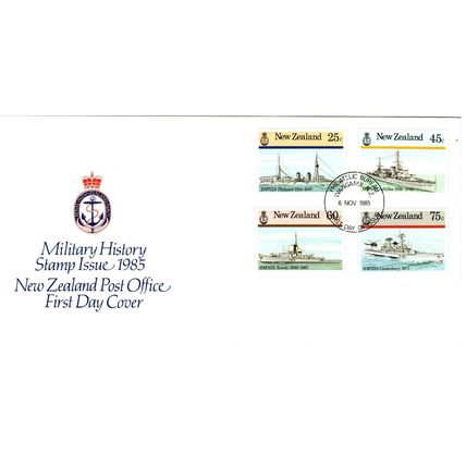 New Zealand 1985 Military History,Ships, First Day cover