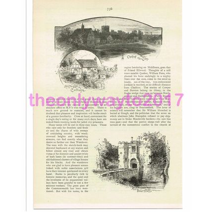Chalfont St Giles & other Scenes, Bucks, Victorian Book Illustration, 1891