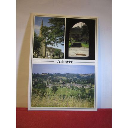 multiview, ASHOVER, DERBYSHIRE. unused postcard by Peter Pedley =