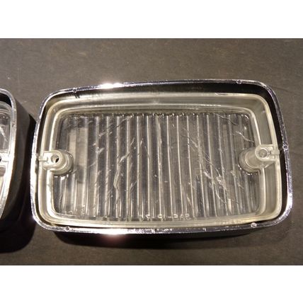 1970 71 72 PLYMOUTH DUSTER VALIANT TURN SIGNAL LENSES & BEZELS OEM 3679226