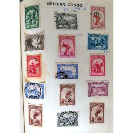 Belgian Congo 1931 x 15 Natives and Crafts 2 unused 13 used