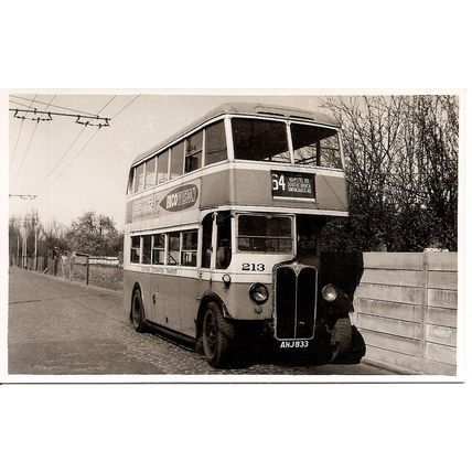 Black & White Photograph of Southend Corporation Transport - AHJ 833