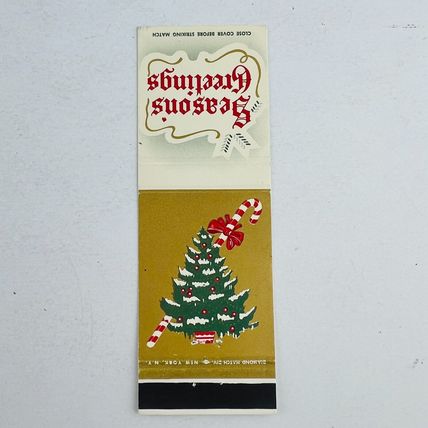Matchbook Cover Third National Bank of Hampden County Season's Greetings Vintage