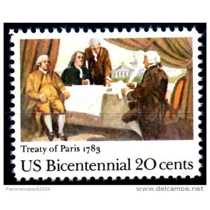 Emission Commune France Etats-Unis 1983 Indépendance 1783 Yvert 1494 cote 2 €