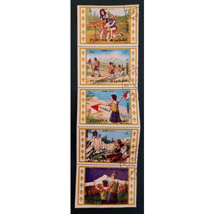 Fujeira 1971 Scouting Jamboree special strip Col 1971-07