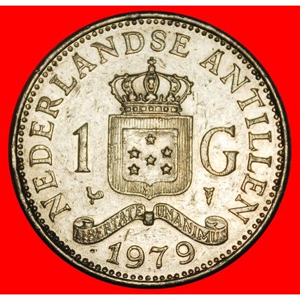 Ⰶ WITH ARUBA (1970-1980):NETHERLANDS ANTILLES★1 GULDEN 1979★LOW START★NO RESERVE