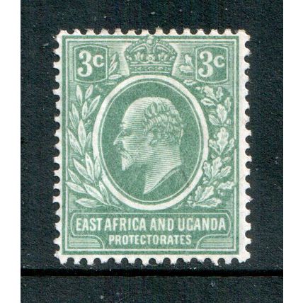 East Africa and Uganda KEVII 1907-08 3c Grey-Green SG35 Mint MH