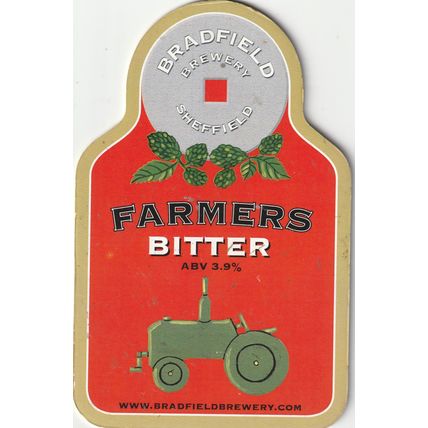 UNUSED PUMP CLIP FRONT - BRADFIELD BREWERY - FARMERS BITTER