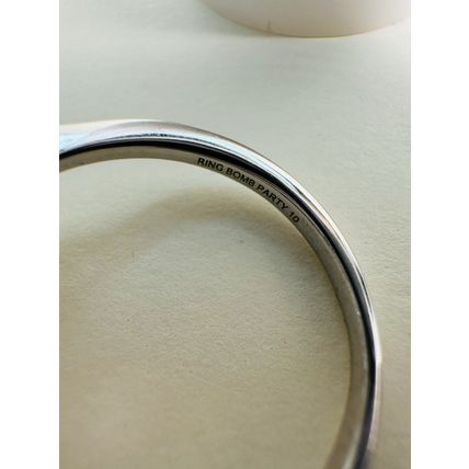 Bomb Party Sz10 Revealed BP Ring Fashion Jewelry RBP Flower Lt Blue Rhodium P