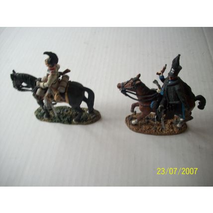 Del Prado Military Soldiers on Horseback X2 Painted Lead Figures ref 4