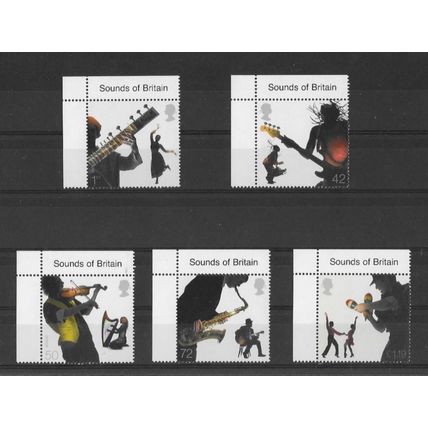 GB Stamps 2006 Sounds of Britain Marginal Set sg2667 - sg2671 MNH