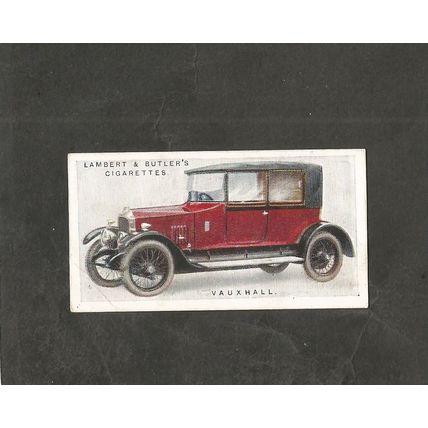 Cigarette Card Lambert & Butler Motor Cars 1st Series #1 Vauxhall